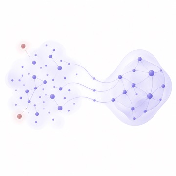 Scattered representations are shaped into a structured latent space.